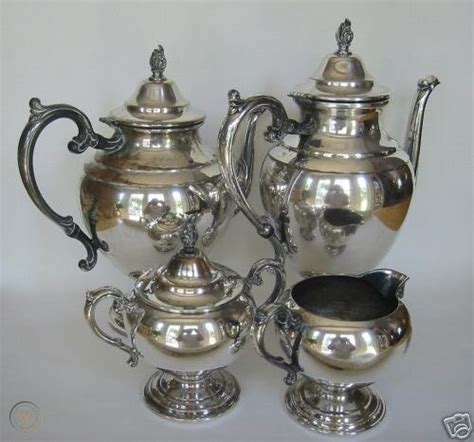 Silver Piece Tea Coffee Set Service Wm Rogers Eagle