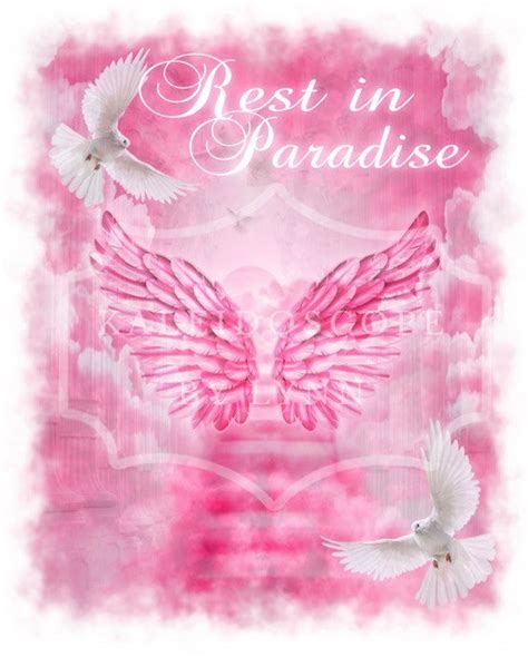 Pink Heaven Clouds Rest In Paradise Memorial Design Files 6 Etsy
