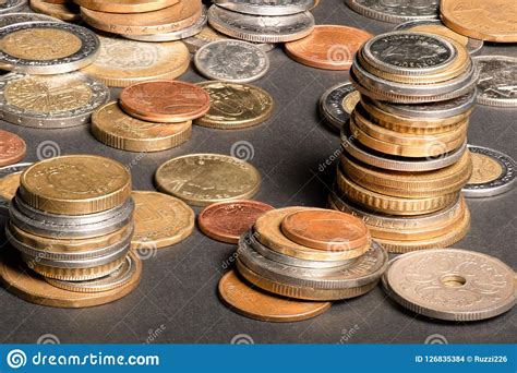 Various European Coins Stock Photo Image Of Change 126835384