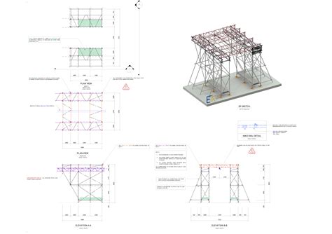2d Scaffold Design Drawings And Calculations Ek Scaffold