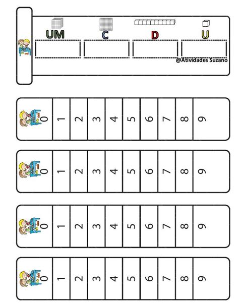 Fichas interactivas gratuitas para practicar online o descargar como pdf para imprimir. Grade para trabalhar valor posicional com unidade até ...