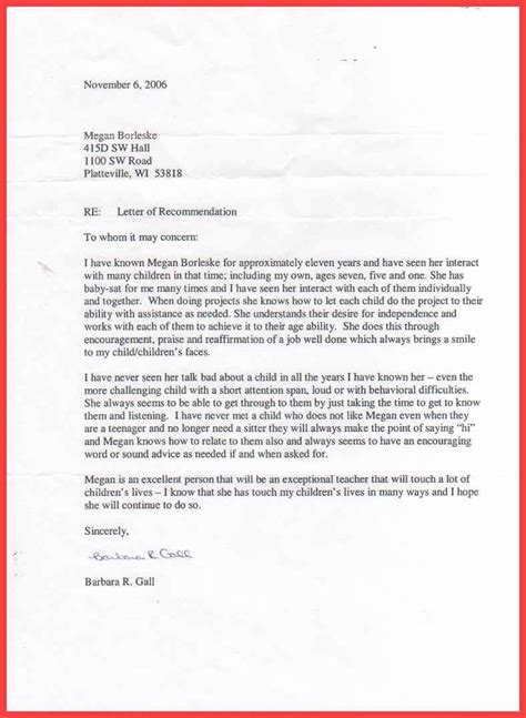How To Write A Letter Of Recommendation For A Teacher From A Parent