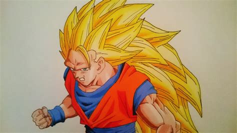 Drawing Goku Super Saiyan 3 Ssj3 Youtube
