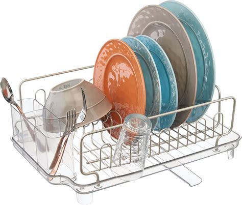 Mdesign Large Metal Wire Kitchen Countertop Sink Dish Drying Rack With