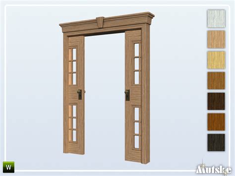 The Sims Resource Woodville Arch Pocketdoor Glass A 2x1