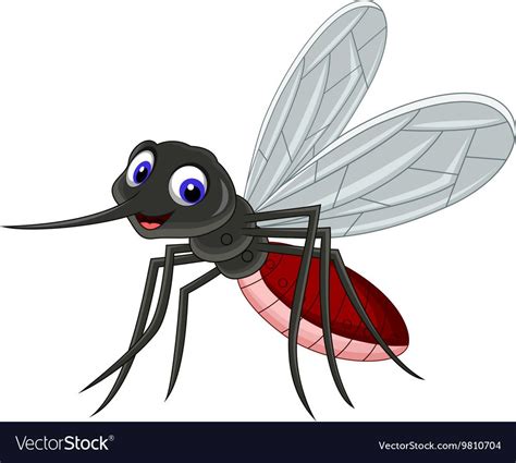 Vector Illustration Of Cute Mosquito Cartoon Download A Free Preview