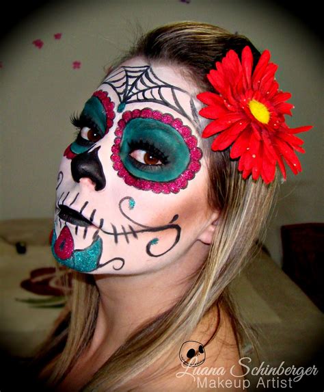 Caveira Mexicana Face Paint Carnival Halloween Face Makeup Painting Mexican Skulls Make Up