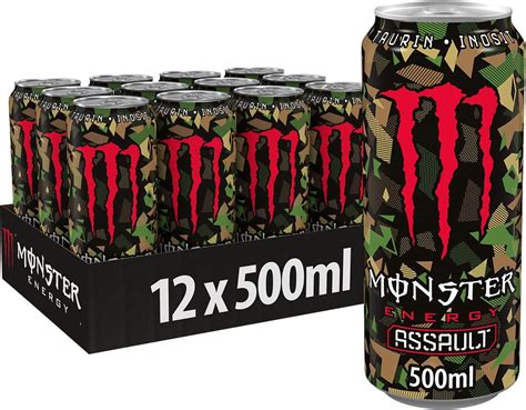 Monster Energy Assault verfrissende energiedrank met 160 mg cafeïne