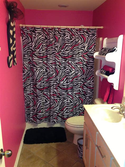 The pink and black color combination is rather rare and specific. Pin on Zebra Bathroom