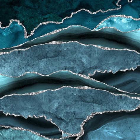Ocean Waves Marble Seascape Wallpaper