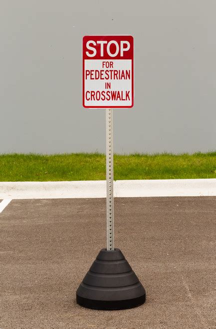 Stop For Pedestrian In Crosswalk Sign Kit Zing
