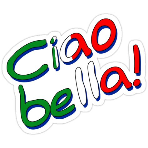 Ciao Bella Stickers By Vittorio Magaletti Redbubble