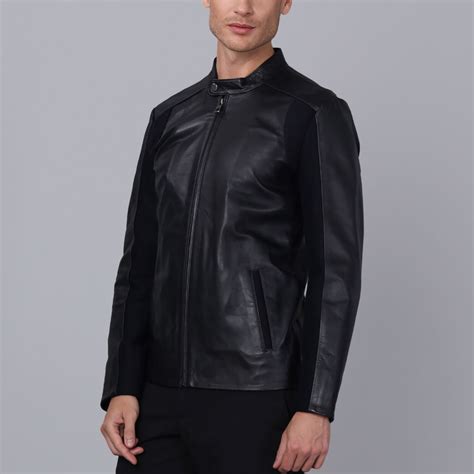 Bruce Leather Jacket // Navy (S) - Basics&More PERMANENT STORE - Touch ...