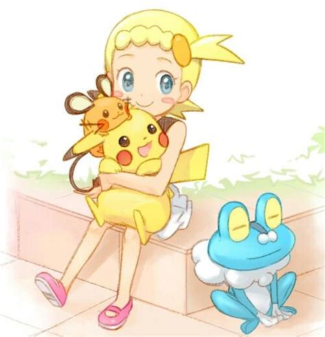 Pikachu With Bonnie Dedenne And Froakie ♡ I Give Good Credit To Whoever Made This I Found