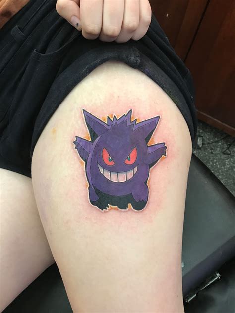 Purple Gengar Pokémon Cartoon Character Tattoo Gengar Tattoo