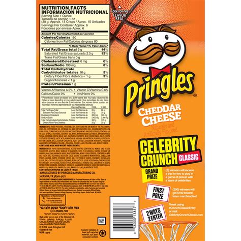 Pringles Nutrition Facts Label Best Label Ideas 2019 Images