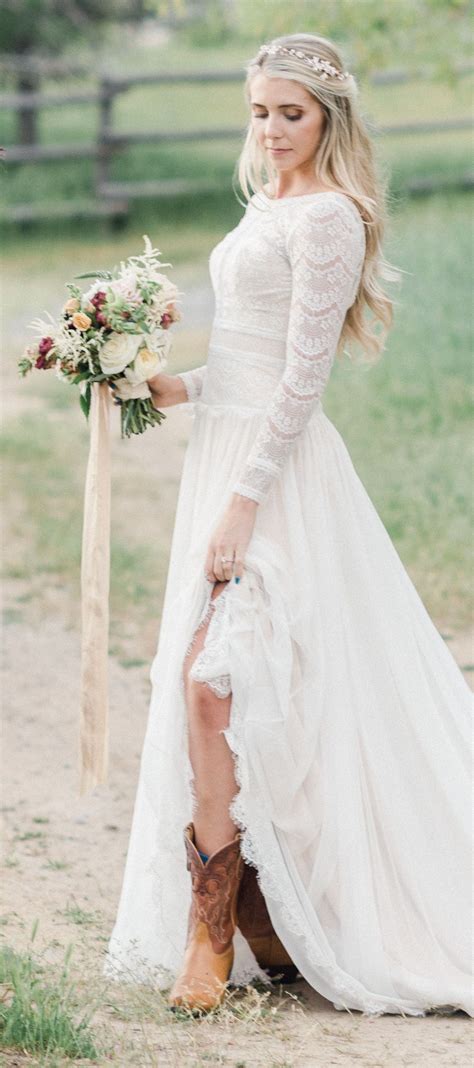 Rustic Wedding Dresses With Sleeves Perfect For A Charming And Cozy