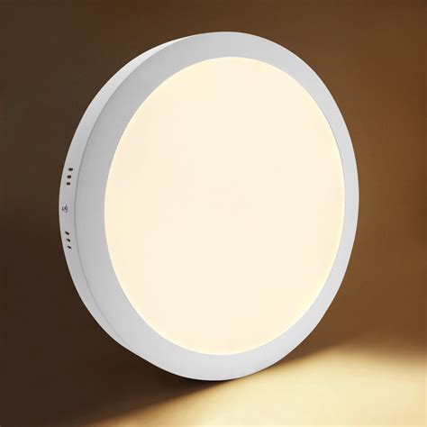 24w Led Round Surface Mount Ceiling Panel Down Light Warm White 300mm Ebay