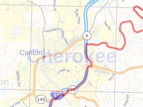 Cherokee County Ga Zip Code Map