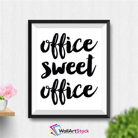 Printable Office Sweet Office Wall Art Office Typography Print