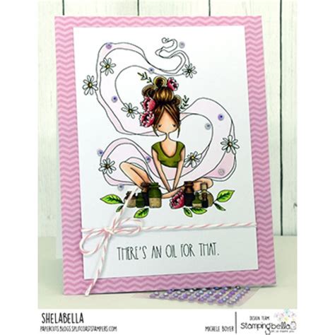 Stamping Bella Cling Rubber Stamp Curvy Girl Loves Essential Oils