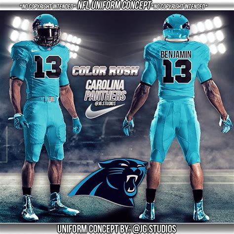 Sports Edits Carolina Panthers Color Rush Uniform Concept Nfl
