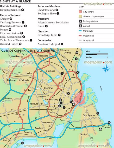 Copenhagen Top Tourist Attractions Map Greater Copenhagen