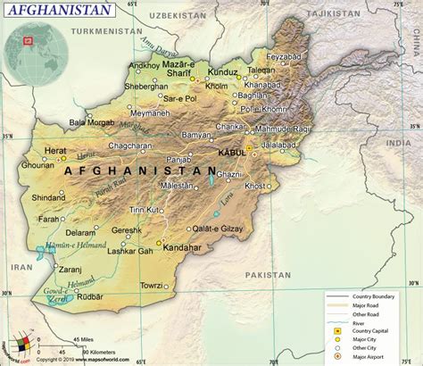 What Are The Key Facts Of Afghanistan World Geography Map World