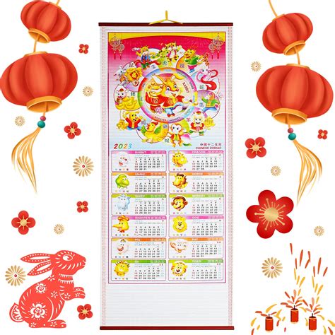 Buy Chinese New Year Calendar Scroll 2023 Year Of The Rabbit Wall