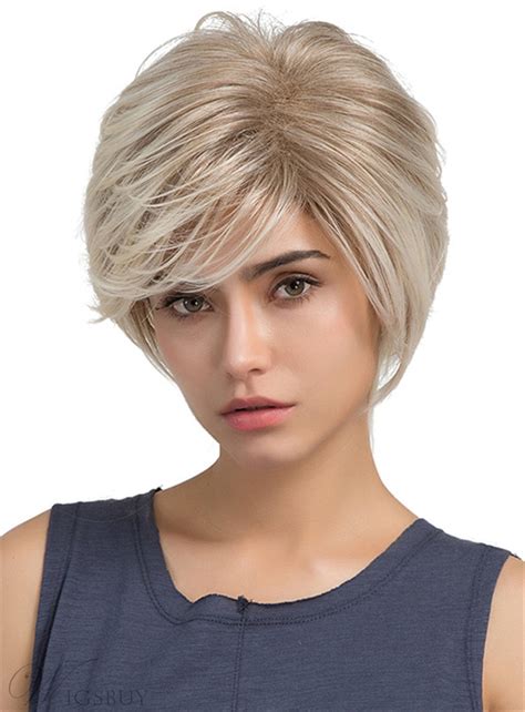 Short Straight Pixie Cut Layered Synthetic Women Wigs