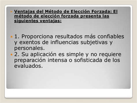 Evaluación Del Desempeño Metodo De Eleccion Forzada