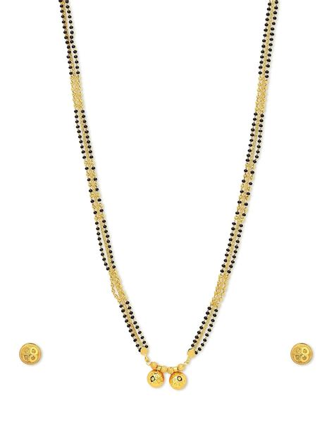 Buy Digital Dress Room Long Mangalsutra Designs Set With Earrings Gold