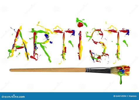 Multicolor Paint Painted Word Artist Stock Illustration Image 64414594