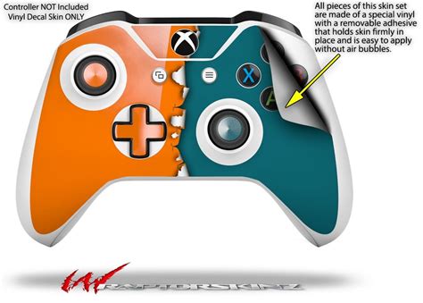 Xbox One S And One X Wireless Controller Skins Ripped Colors Orange