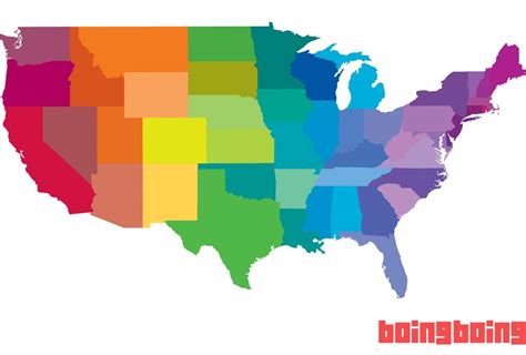 A New Map Of The United States Showing Where Same Sex Marriage Is Legal Boing Boing