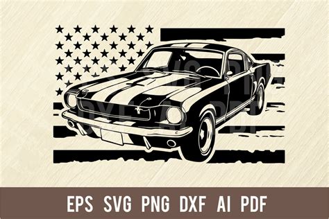 Us Muscle Car Svg Mustang Gt350 Svg Classic American Car Etsy