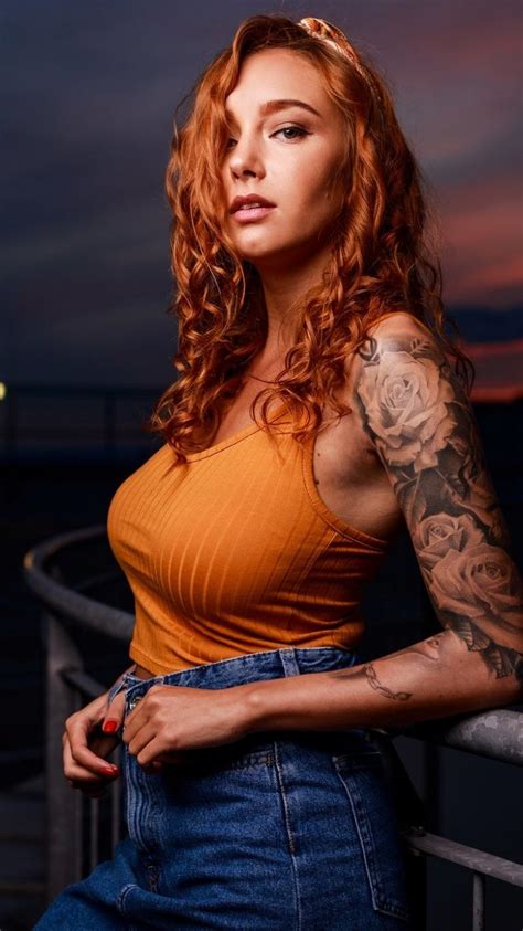 X Woman With Tattoo Redhead Wallpaper Women Redhead Most
