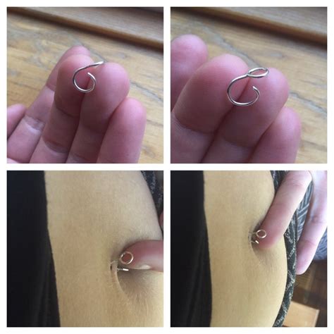 Twin Loop Belly Button Ring Barbells Piercings Simple