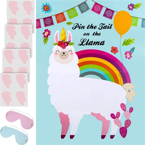 Buy Outus Pin The Tail On The Llama Game Llama Theme Party Supplies