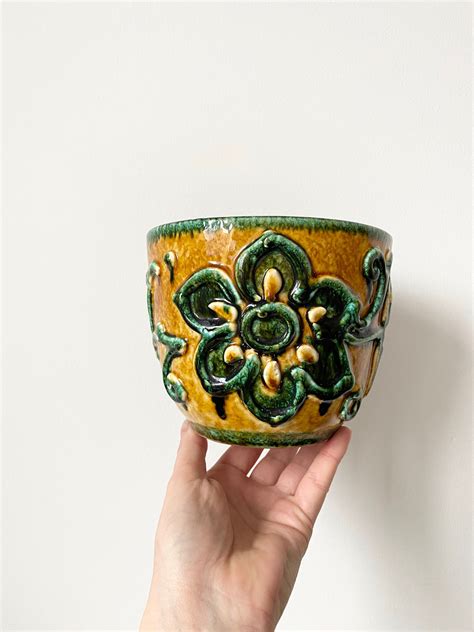 Vintage Studio Pottery Planter Plant Pot Italian Ceramic Etsy