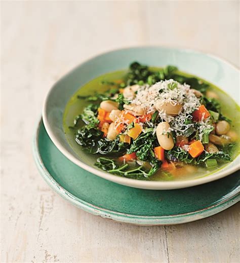 Add more tomato paste for a thicker, more stewlike minestrone. Speedy Vegetable and Cannellini Bean Soup Recipe from Gino D'Acampo