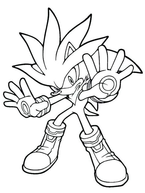 Dark Sonic The Hedgehog Coloring Pages