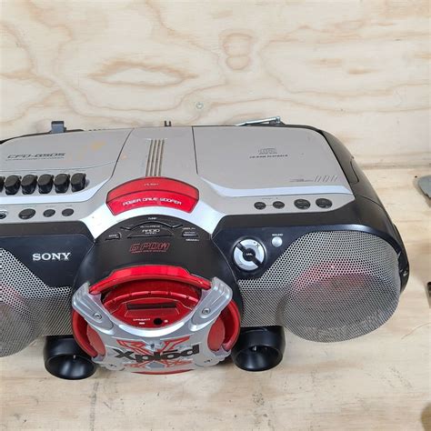 Sony Xplod Mega Bass Cfd G505 Cd Am Fm Radio Cassette Recorder Boombox