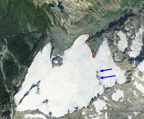 White Glacier Retreat Olympic Mts Washington From A Glaciers