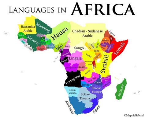 Major African Languages In N Gabliang The N Maps On The Web