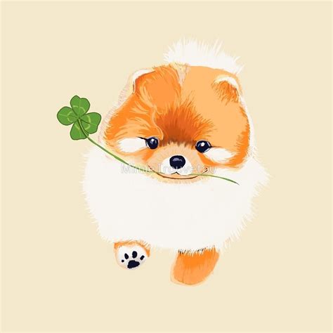 Cute Pomeranian Art Pets Lovers