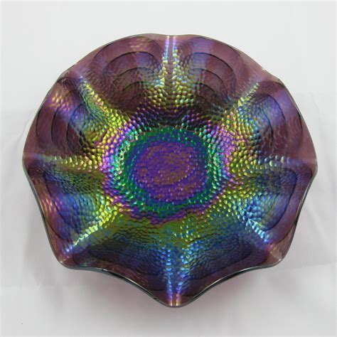 Antique Imperial Purple Cobblestones Carnival Glass Bowl Carnival Glass