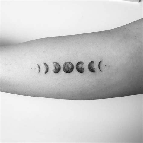 Moon Phases On The Right Inner Arm Tattoo Artist Iosep Ambokadze