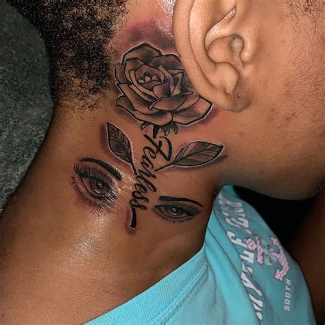 Instagram Post By Inkkwerkk Aug At Pm UTC Girl Neck Tattoos Neck Tattoos Women
