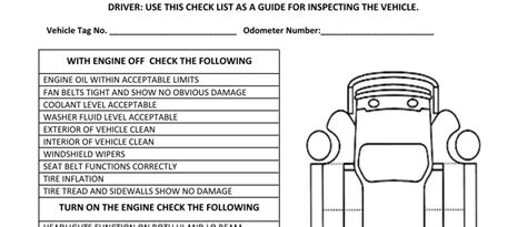 Police Vehicle Inspection Form Fill Online Printable